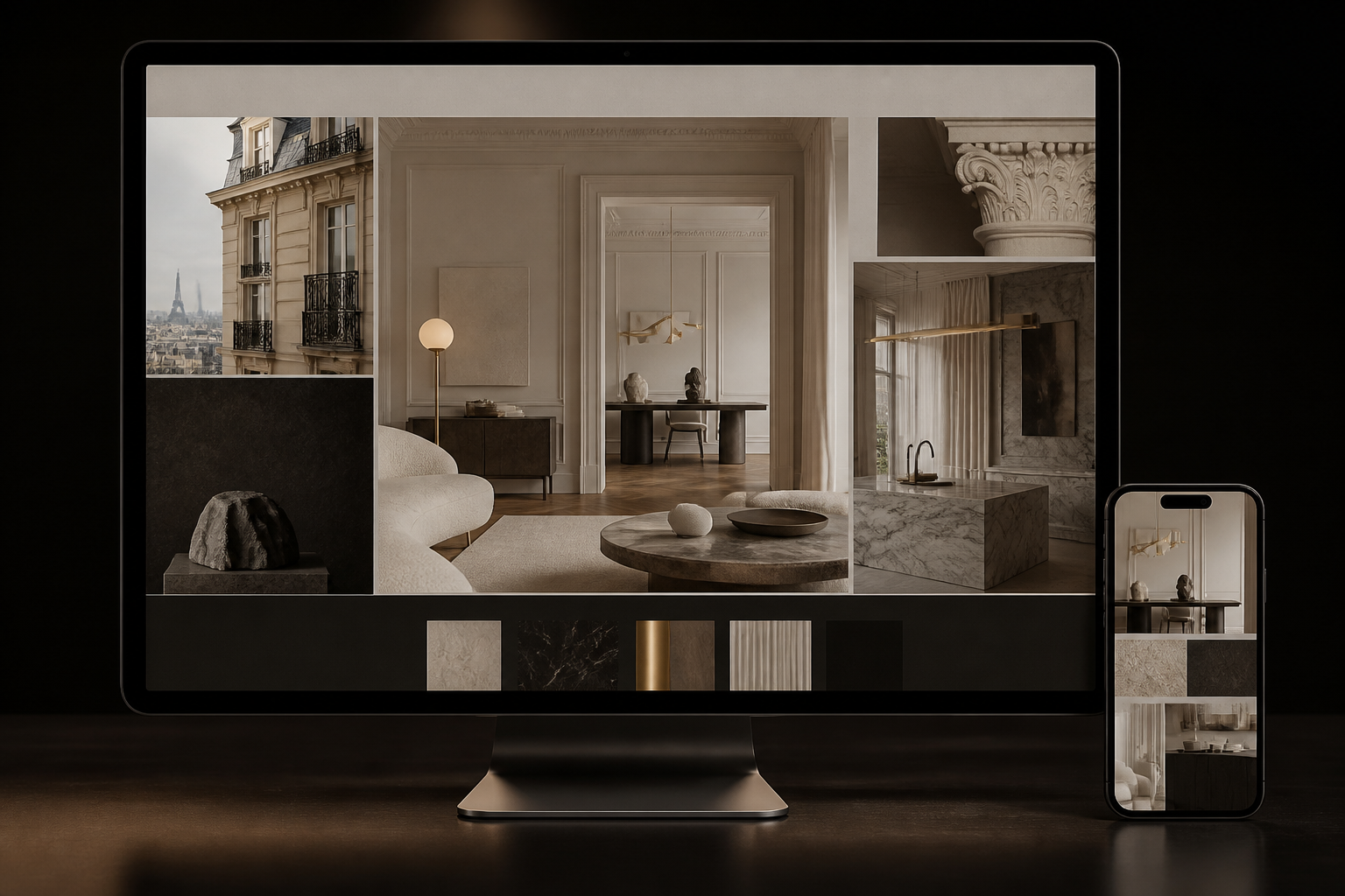 Aperçu d'un site de studio d'architecture intérieure