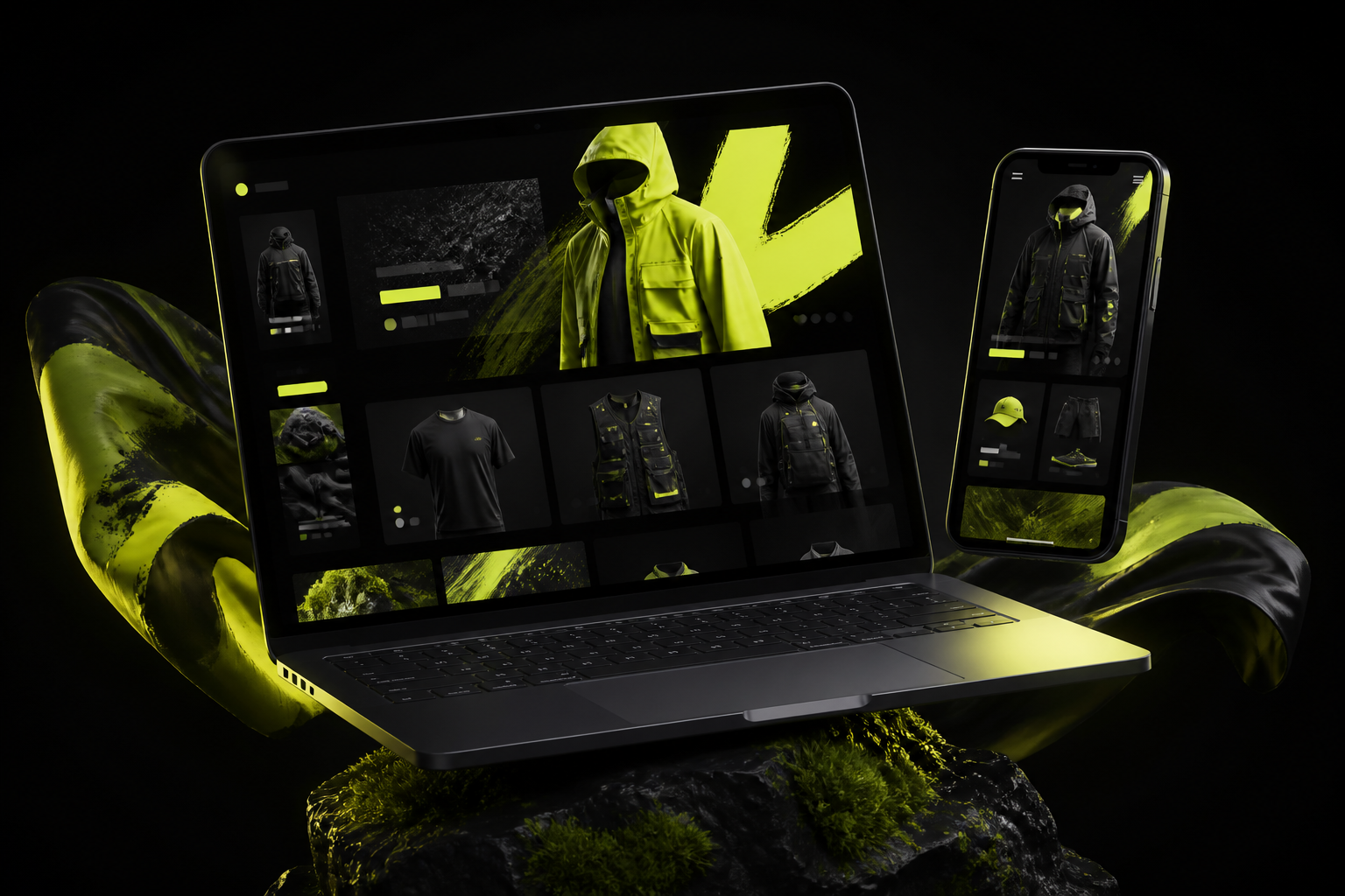 Aperçu d'un site e-commerce de mode